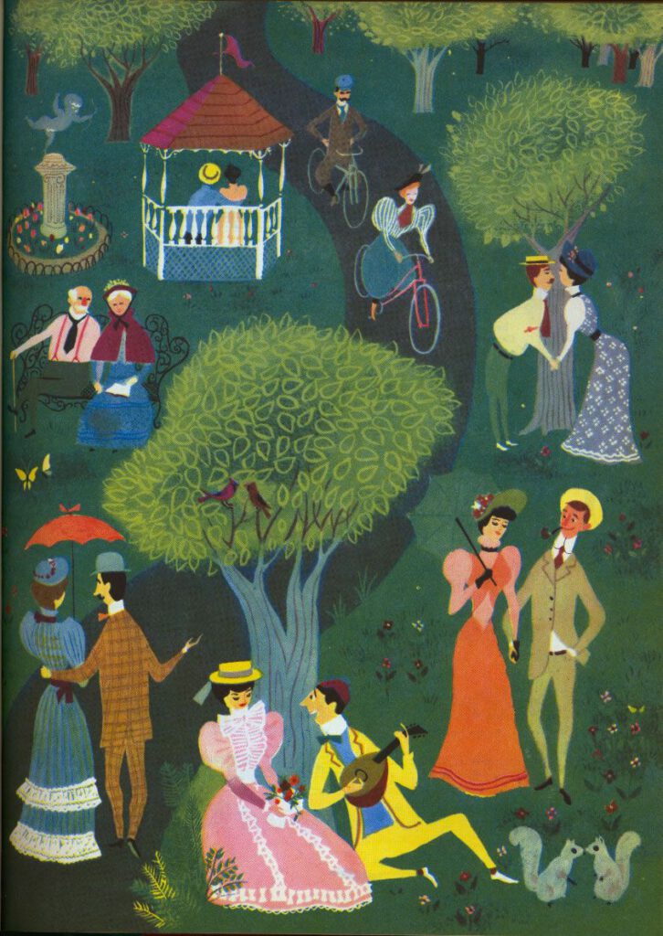 Illustration by Aurelius Battaglia, an iconic artist in mid-century graphic design.