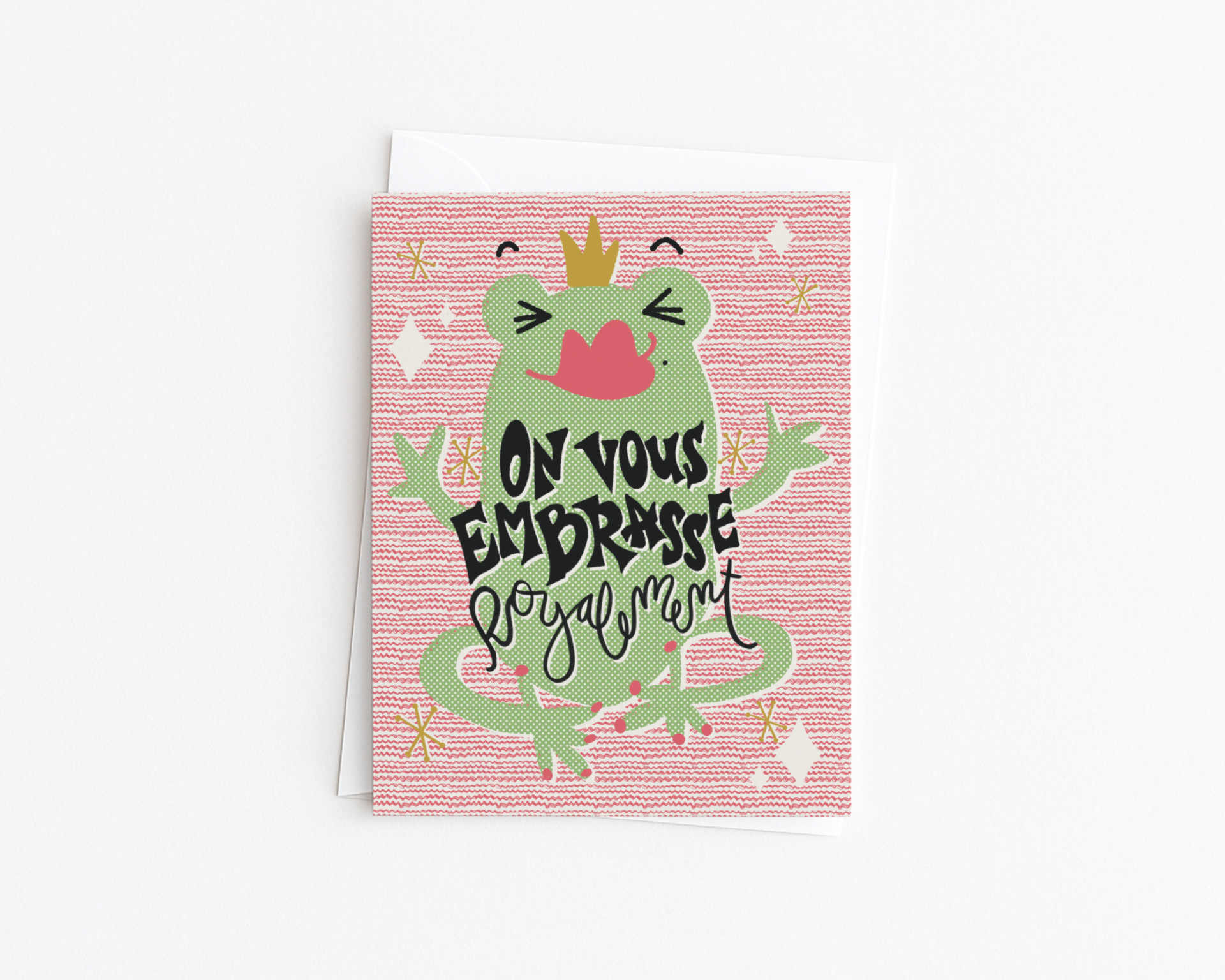 Embrasse Royale – Mid-Century Inspired Greeting Card