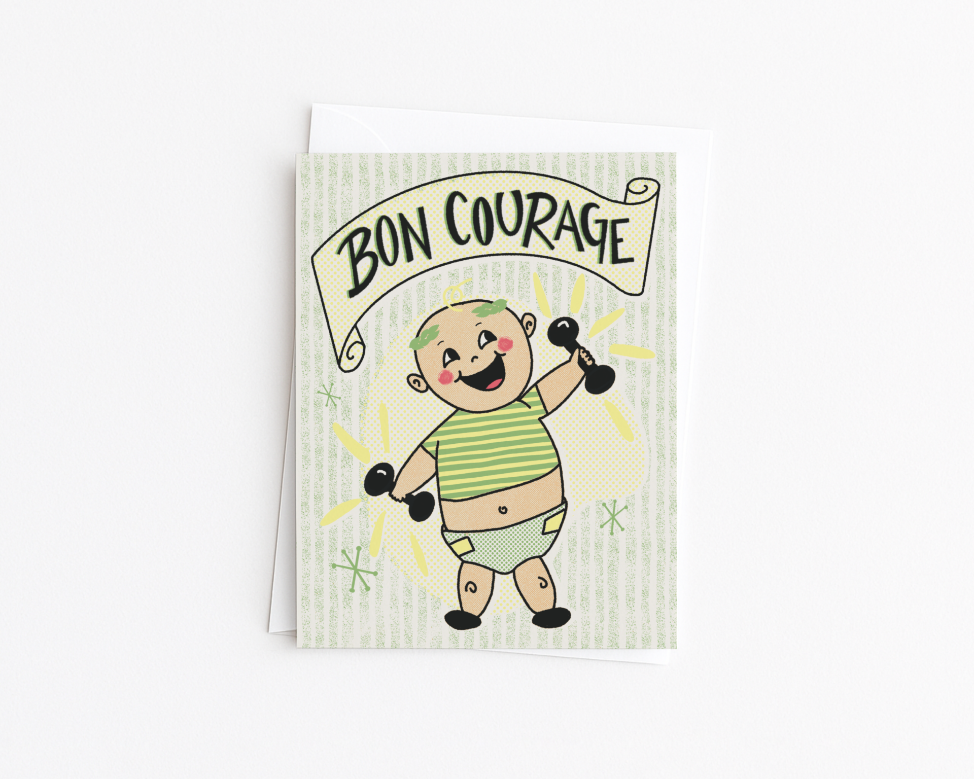 Bébé Courage – Mid-Century Inspired Encouragement Card
