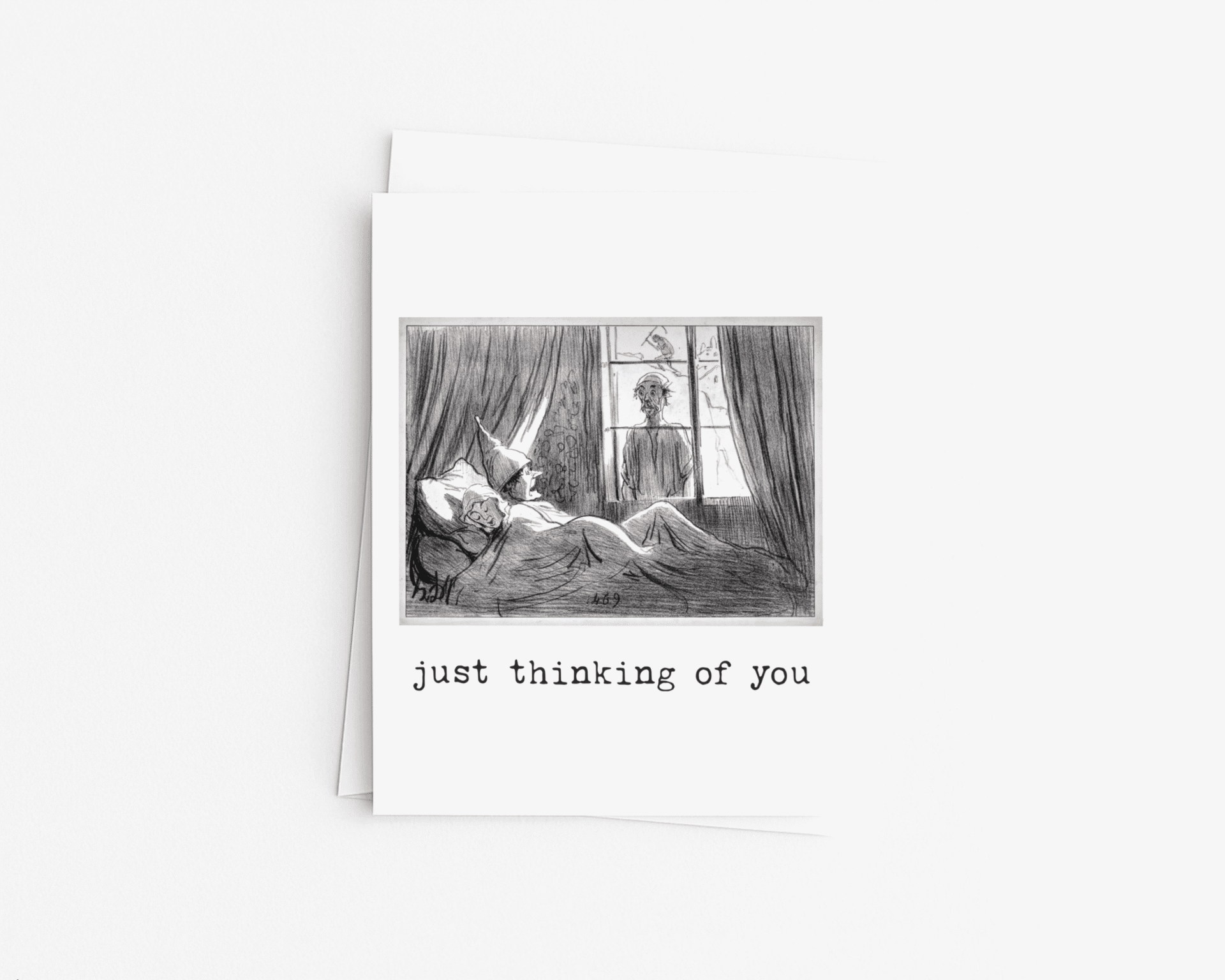 Just Thinking of You &ndash; Vintage French Daumier Illustration