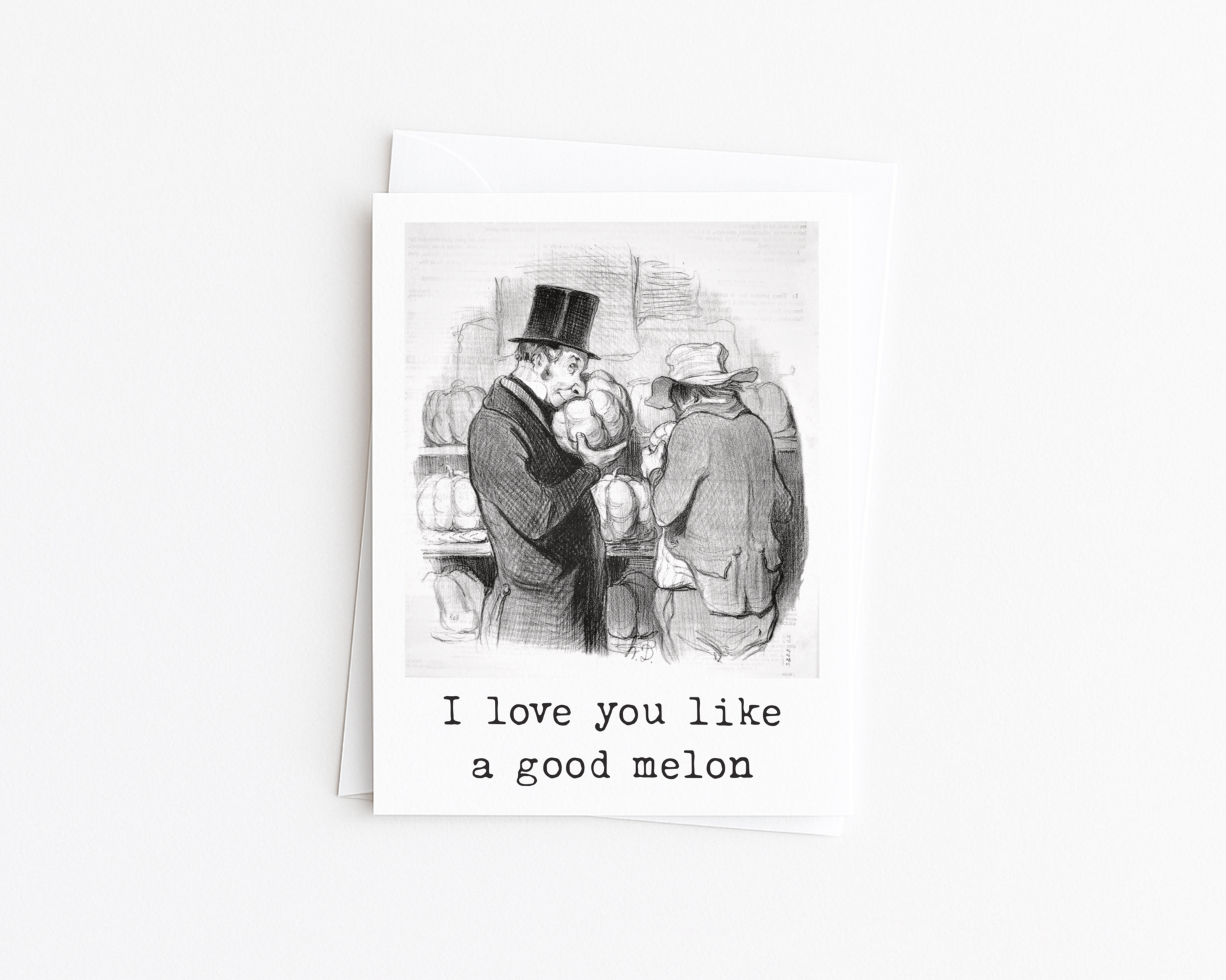 A Good Melon &ndash; Vintage French Daumier Illustration