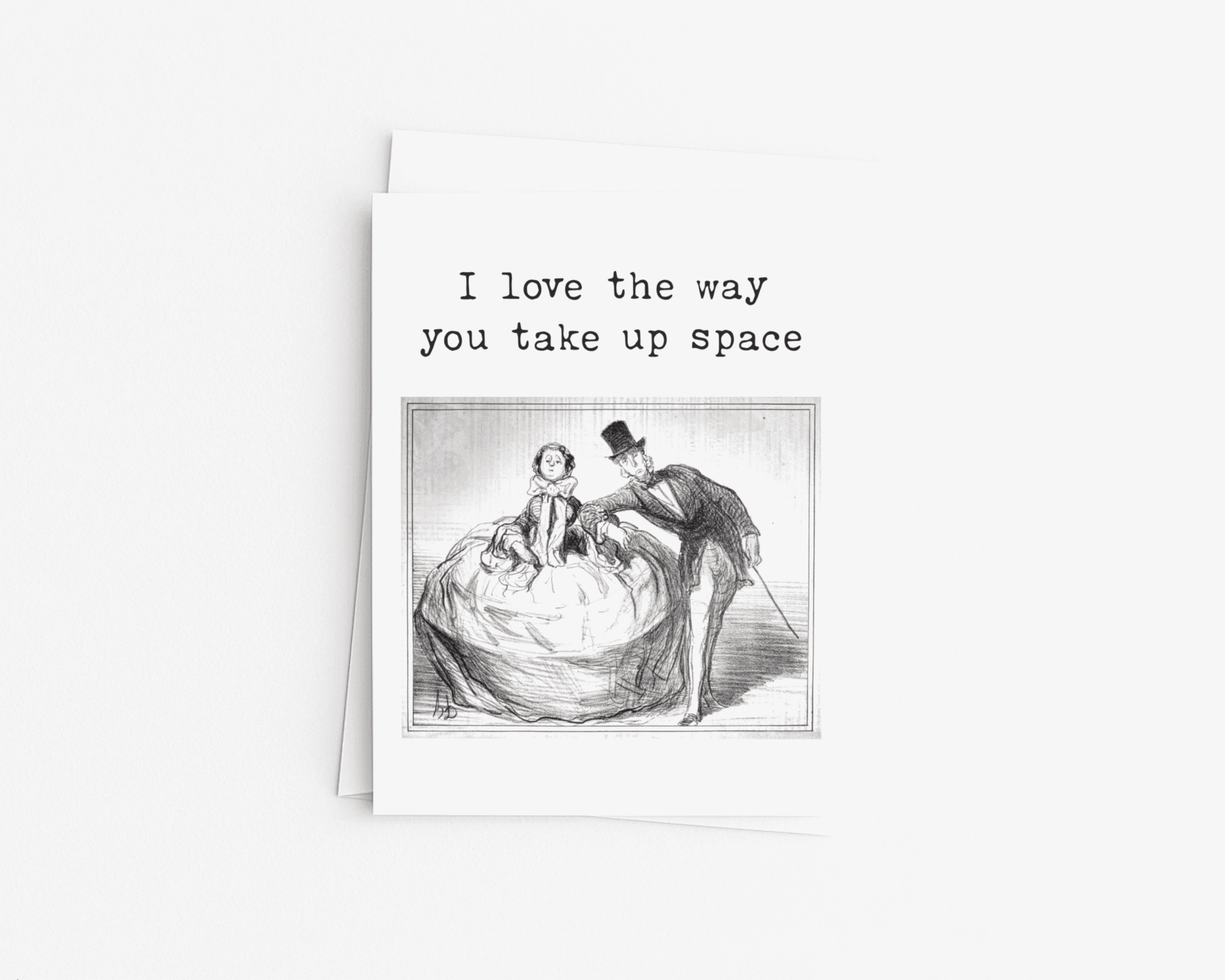 Take Up Space &ndash; Vintage French Daumier Illustration