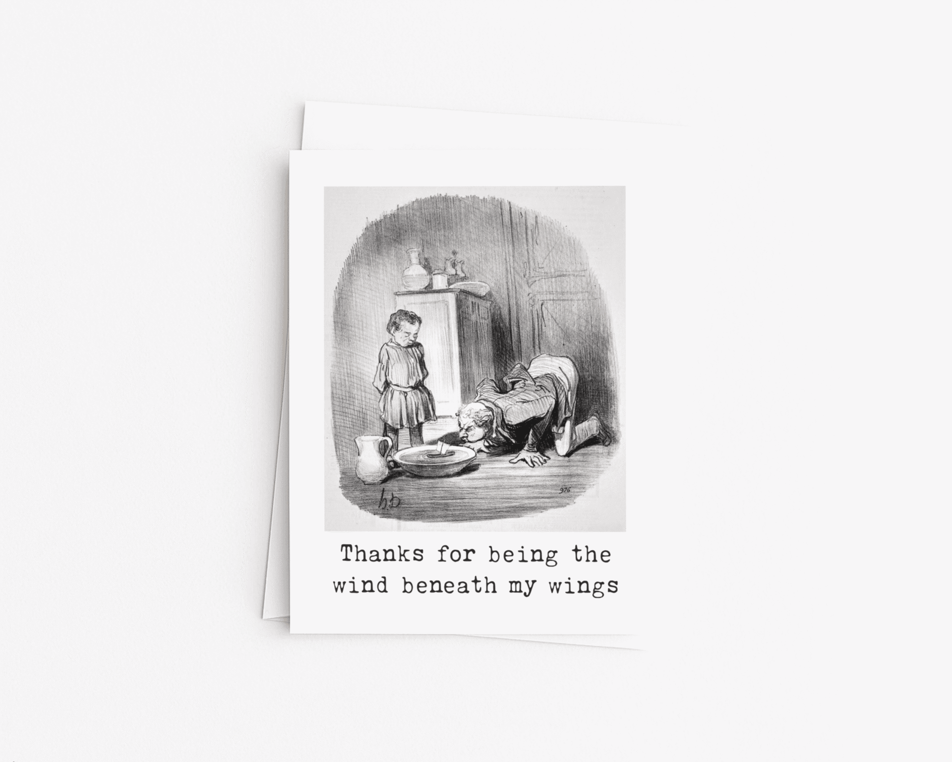 Wind Beneath My Wings &ndash; Vintage French Daumier Illustration